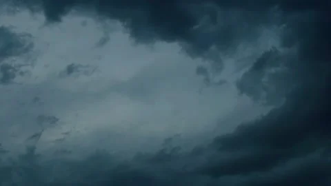 TIMELAPSE Dark Sky Cloud Background Coming Epic Storm Slow Motion Dramatic Tropi Video stock 171857880