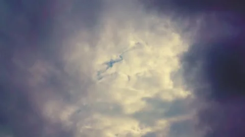 TIMELAPSE Dark sky cloudy background Slow motion epic storm. Stock Footage 224236008