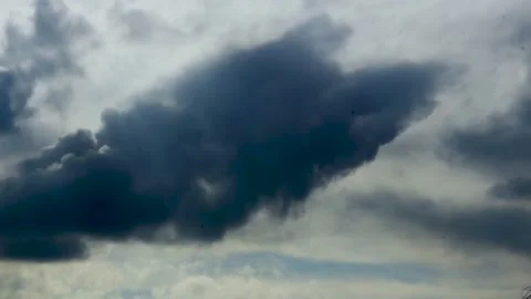 TIMELAPSE Dark sky cloudy background Slow motion epic storm. Stock Footage 224236082