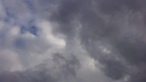 TIMELAPSE Dark sky cloudy background Slow motion epic storm. Stock Footage 224236168