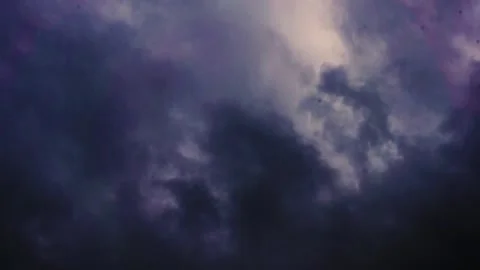 TIMELAPSE Dark sky cloudy background Slow motion epic storm. Stock Footage 224236206