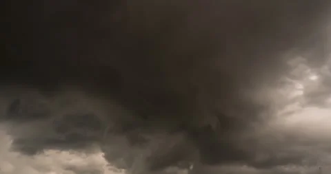 Timelapse dark storm clouds dramatic black sky background Stock Footage 247596776