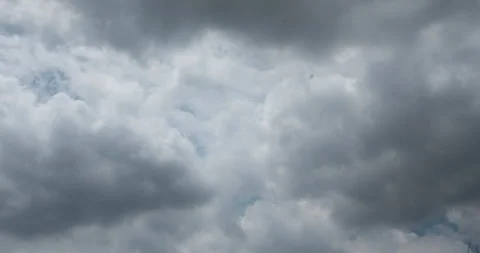 Timelapse dark storm clouds dramatic black sky background. Dark clouds before th Video stock 248940071