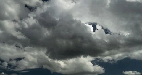 Timelapse dark storm clouds dramatic black sky background Видео 265048892