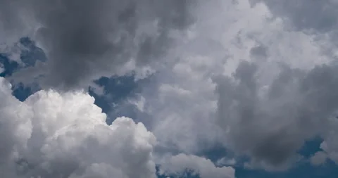 Timelapse dark storm clouds dramatic black sky background Видео 265049625