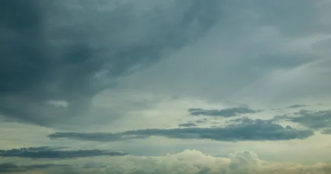 Timelapse dark storm clouds dramatic black sky background 스톡 동영상 266769434
