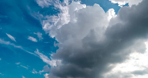 Timelapse dark storm clouds dramatic black sky background Vidéo 266769481