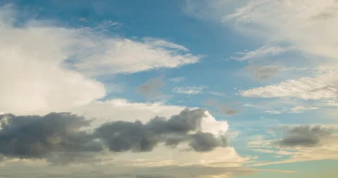 Timelapse dark storm clouds dramatic black sky background Video stock 267926492