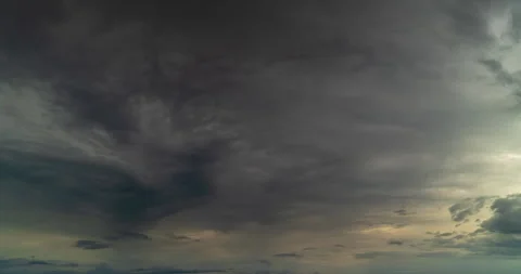 Timelapse dark storm clouds dramatic black sky background Vídeos de archivo 273275224
