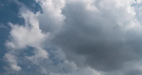 Timelapse dark storm clouds dramatic black sky background Stock Footage 276809856