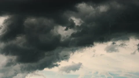 Timelapse dark storm clouds Stock Footage 157891793