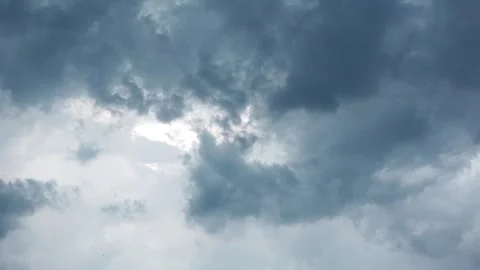 Timelapse of dark storm clouds forming and moving rapidly across the sky Video stock 311333524