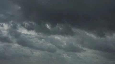 Timelapse of dark storm clouds make sky black. Rain is coming. Nature background Stock Footage 165441457