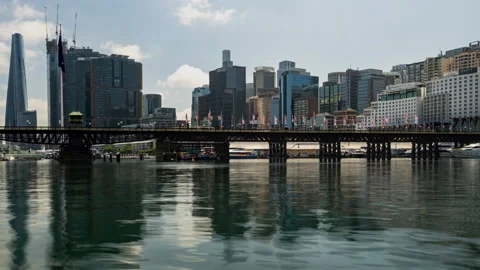 Timelapse Of Darling Harbour In Sydney Stock Footage 233865324