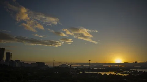 Timelapse -  Dawn at the bay Video stock 88303784