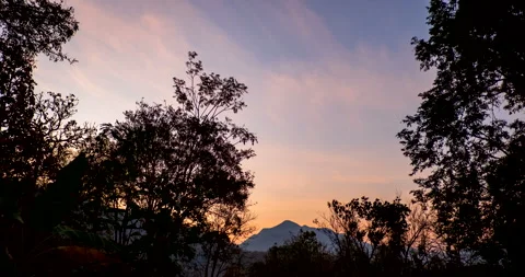 Timelapse dawn to morning sunrise in the backyard Stock Footage 264801477