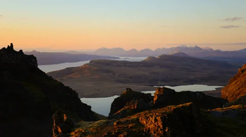 Timelapse of dawn over Skye Stock Footage 31300511