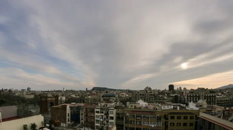 Timelapse day- night, Barcelona Stock Footage 48303217
