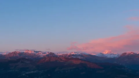 Timelapse Day to Night with sun shade the valley Stock Footage 172047696