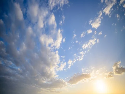 Timelapse from day to sunset, beutiful sky 4k Stock-Footage 69783486