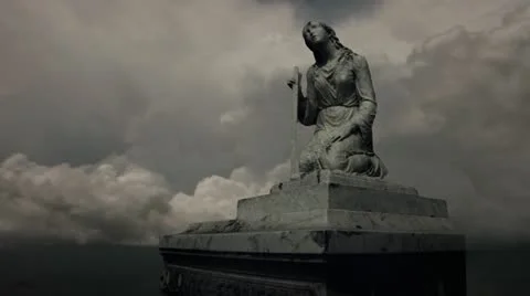 Timelapse decaying gravestone 스톡 동영상 11555539