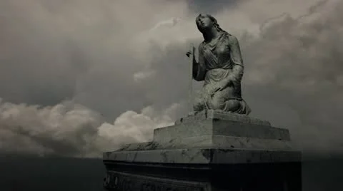 Timelapse decaying gravestone Video stock 11605506