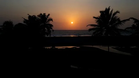 Timelapse of decline on the Arabian Sea. Stock Footage 111760054