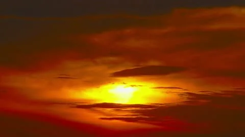 Timelapse of an deep red sundown Stock Footage 10788623