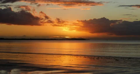 Timelapse of deep sunset over the ocean Stock Footage 132329497