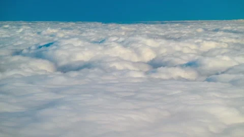 Timelapse of dense cloud sea surface shot with telephoto lens, Tenerife, Canary Stock Footage 335075620