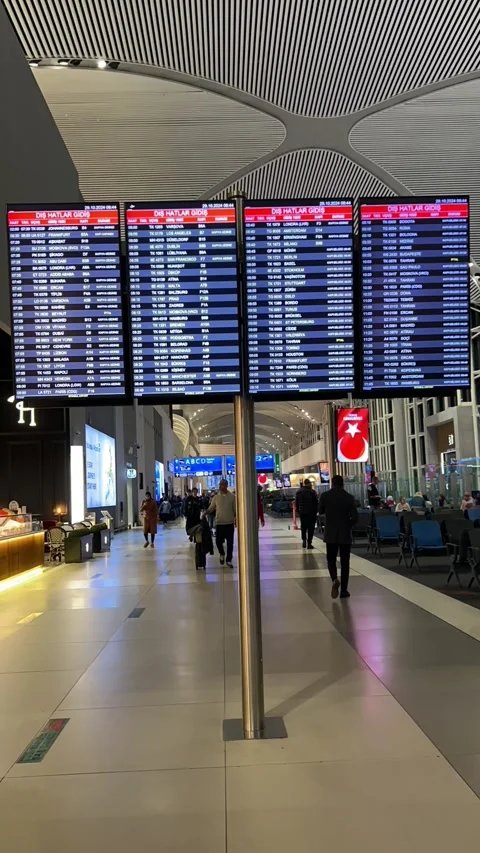 Timelapse of departure/ arrival flights sign  showing the flights Stock Footage 336952964