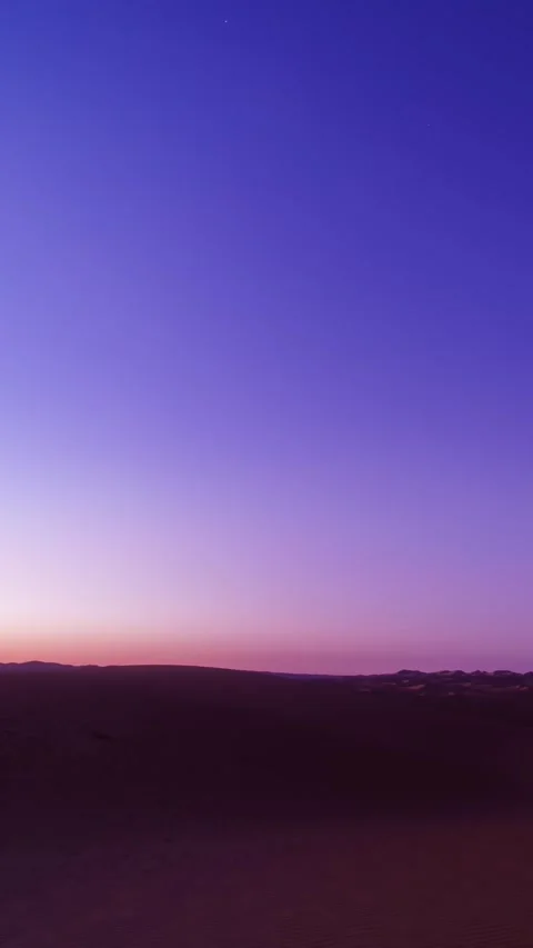Timelapse of Desert Dunes and Starry Sky at Twilight Stock Footage 345367135