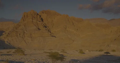 Timelapse of desert mountain at sunset Stock Footage 123072257