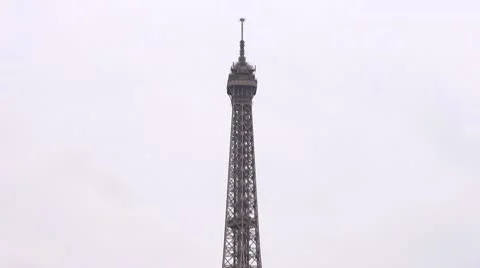 Timelapse Details of Eiffel Tower Paris silhouette Stock Footage 10774127