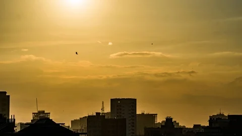Timelapse Dhaka sunset 스톡 동영상 89659245