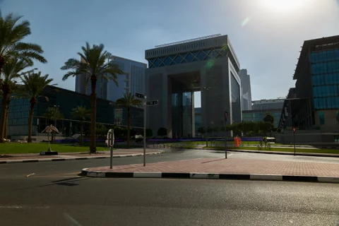 Timelapse of DIFC Gate in Dubai, UAE Stock Footage 272192207
