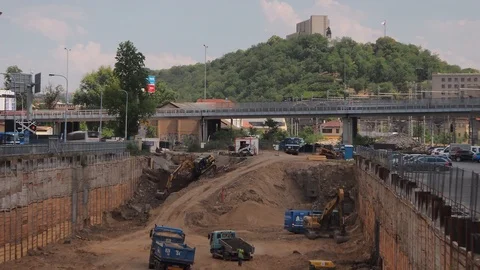 Timelapse of Dig Site, Prague Video stock 93288563