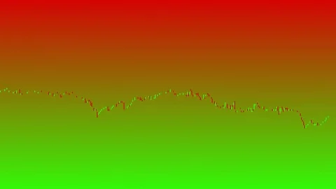 Timelapse display of Stock market quotes. Candlestick chart on color background. Stock Footage 83395341
