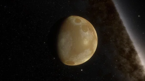 Timelapse of distant planet with Milky Way in background. Seamless looping. Stock Footage 116999466
