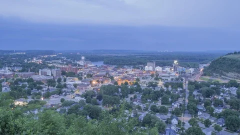 A Timelapse of a Distant Storm over Red Wing, Minnesota Stock Footage 90722295