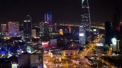 Timelapse - District 1  - Saigon - Vietnam Video stock 41802161