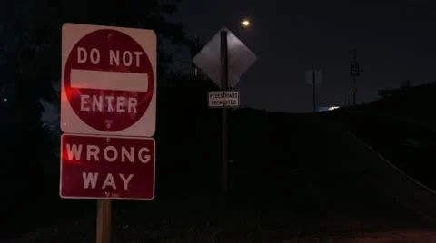 Timelapse Do Not Enter sign Video stock 11605056