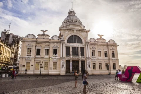 TIMELAPSE DO PALACIO DO RIO BRANCO PARACA EM SALVADOR BAHIA 動画素材 169152331