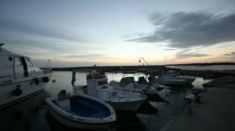 Timelapse of docked boats Stock Footage 12712715