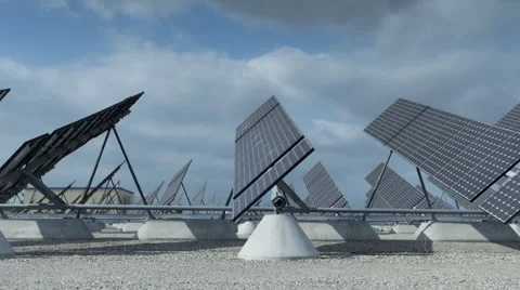 Timelapse dolly of Solar Panels Stock Footage 67620244