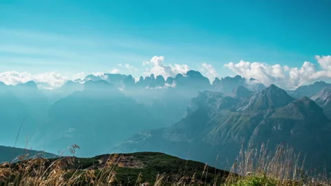 Timelapse / Dolomites Mountains Clouds Stock Footage 143639729