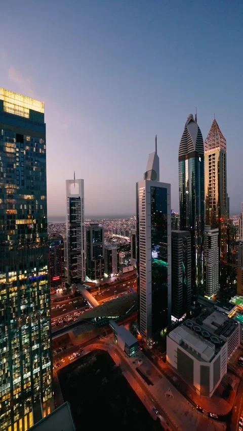 Timelapse of Downtown Dubai Shekaiya Stock Footage 239070599