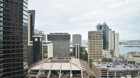 Timelapse of Downtown Honolulu Stock Footage 101489183