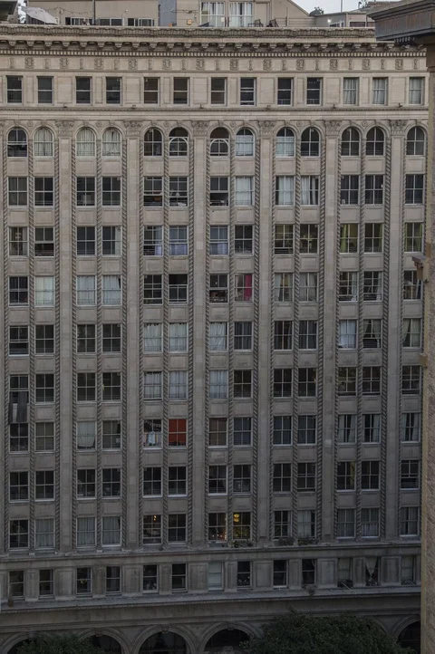 Timelapse Downtown LA building evening to night full resolution Stock Footage 130147416