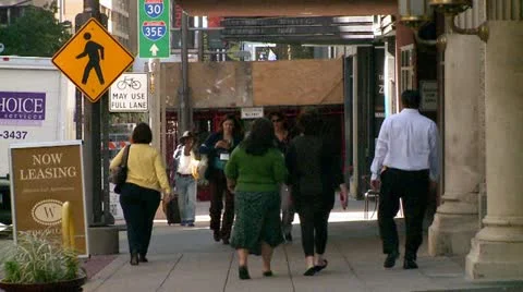 TIMELAPSE DOWNTOWN PEOPLE Stock Footage 12537238